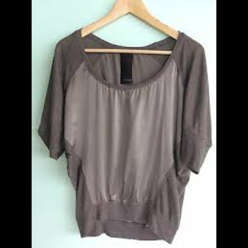 HEATHER SILK MODAL swing sleeve blouse Small.